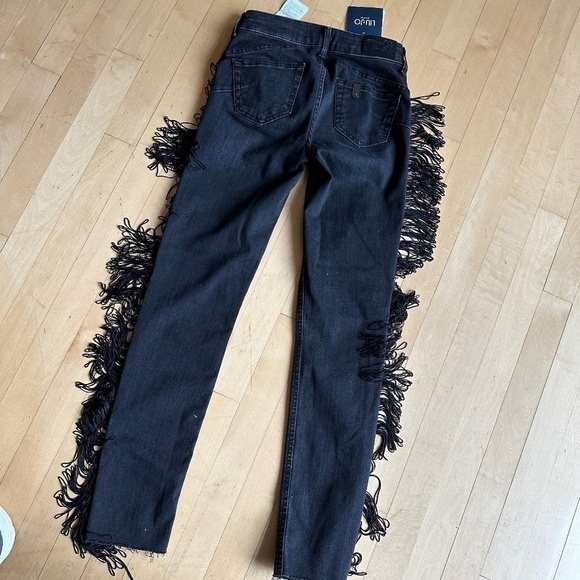 NEW LIU-JO black fringed jeans , 25. NH014 - Picture 3 of 11